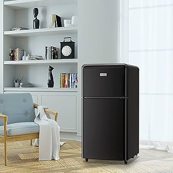 Mini Refrigerator シルバー 2段棚付き Amazon.com: WANAI Mini Fridge Dual Door Refrigerator with